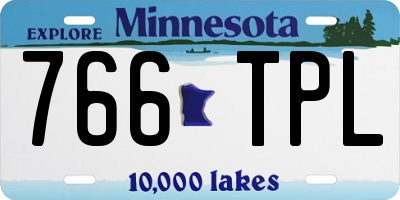 MN license plate 766TPL
