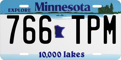 MN license plate 766TPM