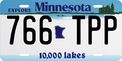 MN license plate 766TPP