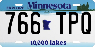 MN license plate 766TPQ