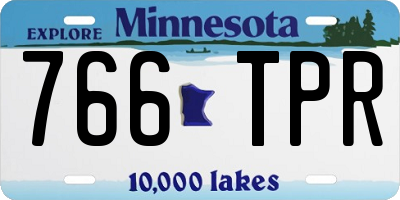 MN license plate 766TPR