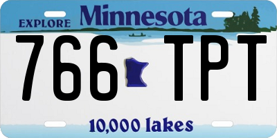 MN license plate 766TPT