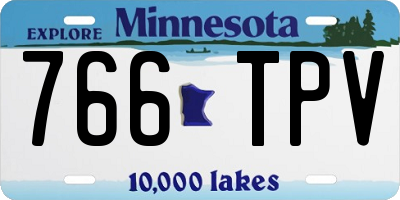 MN license plate 766TPV