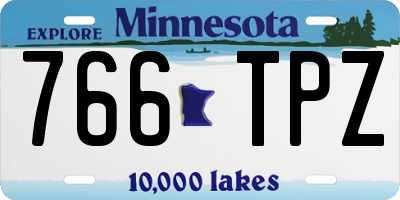 MN license plate 766TPZ