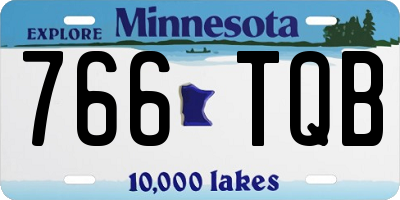 MN license plate 766TQB