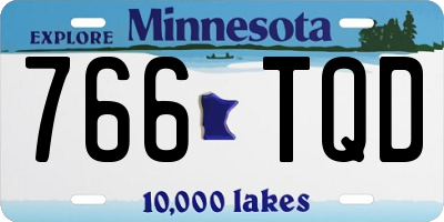 MN license plate 766TQD