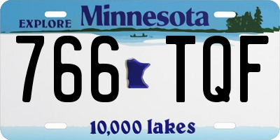 MN license plate 766TQF