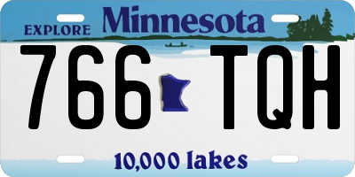 MN license plate 766TQH