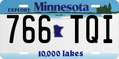 MN license plate 766TQI