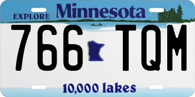 MN license plate 766TQM