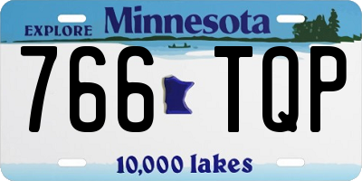 MN license plate 766TQP