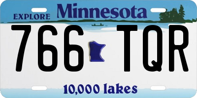 MN license plate 766TQR