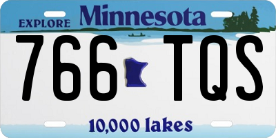 MN license plate 766TQS