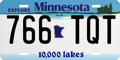 MN license plate 766TQT