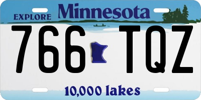 MN license plate 766TQZ