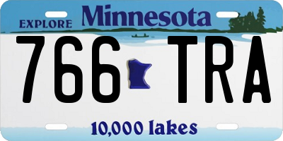 MN license plate 766TRA