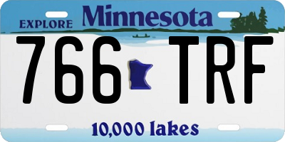 MN license plate 766TRF