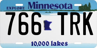 MN license plate 766TRK