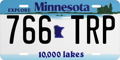 MN license plate 766TRP
