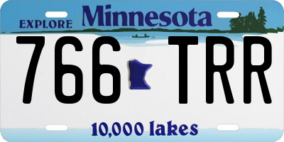 MN license plate 766TRR
