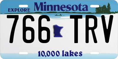MN license plate 766TRV