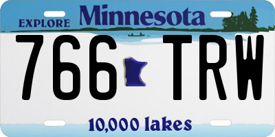 MN license plate 766TRW