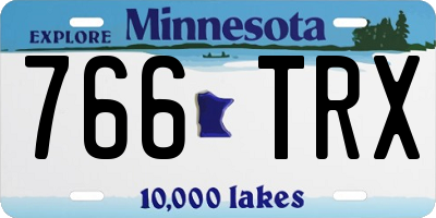 MN license plate 766TRX