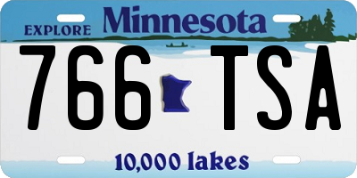 MN license plate 766TSA