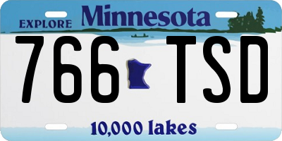 MN license plate 766TSD