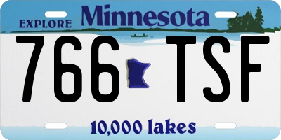 MN license plate 766TSF
