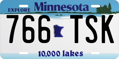 MN license plate 766TSK