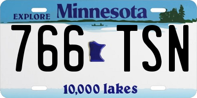 MN license plate 766TSN