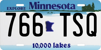 MN license plate 766TSQ