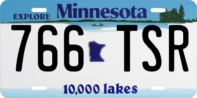 MN license plate 766TSR