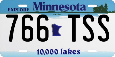 MN license plate 766TSS