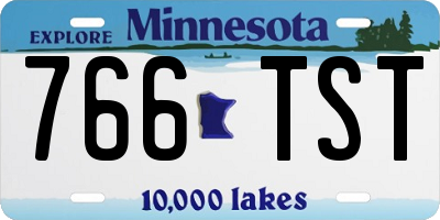 MN license plate 766TST