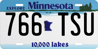 MN license plate 766TSU
