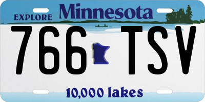MN license plate 766TSV