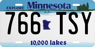 MN license plate 766TSY