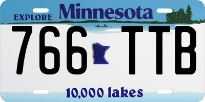 MN license plate 766TTB
