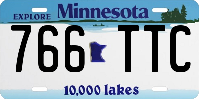 MN license plate 766TTC