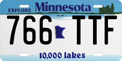 MN license plate 766TTF