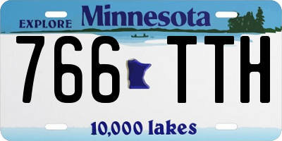 MN license plate 766TTH