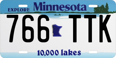 MN license plate 766TTK