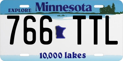 MN license plate 766TTL