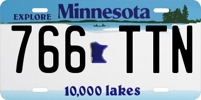 MN license plate 766TTN