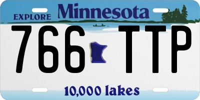 MN license plate 766TTP