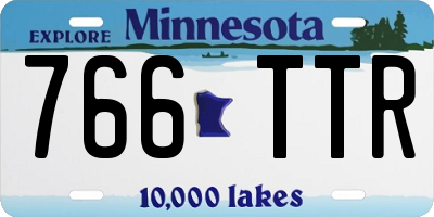 MN license plate 766TTR
