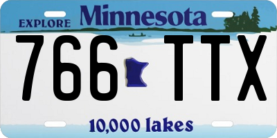 MN license plate 766TTX