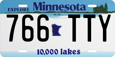 MN license plate 766TTY